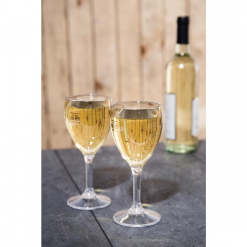 Polycarbonate Wine Glasses 255ml CE Marked at 175ml