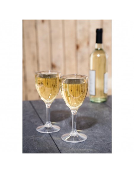 Polycarbonate Wine Glasses 255ml CE Marked at 175ml