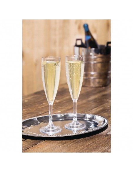 Polycarbonate Champagne Flutes 200ml CE Marked at 175ml