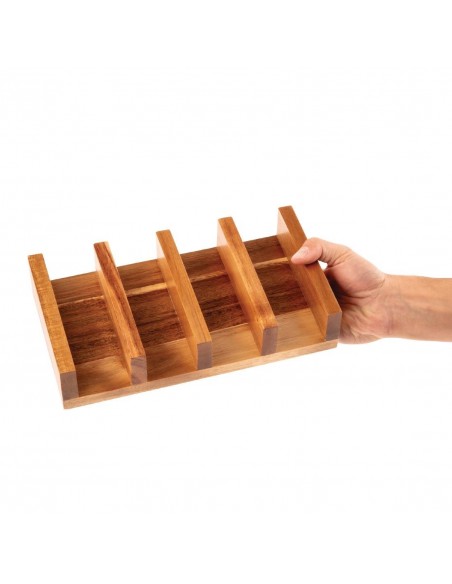 Olympia acacia wood Taco Stand