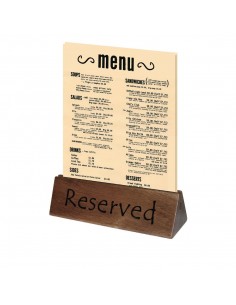 Wooden Reserved Sign and Menu Holder 2
