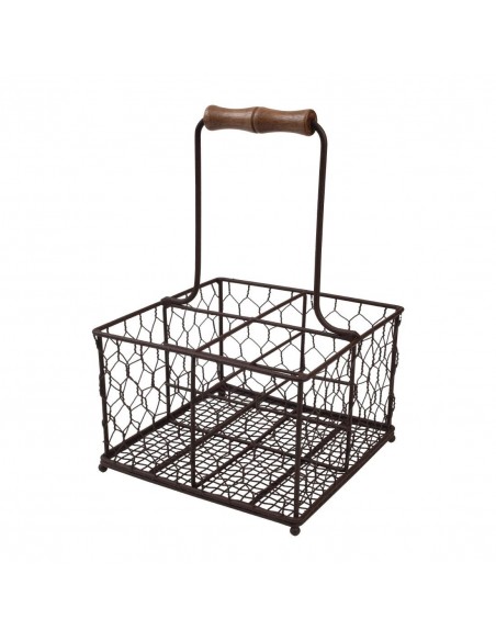 T&G Provence Wire Condiment Holder Brown