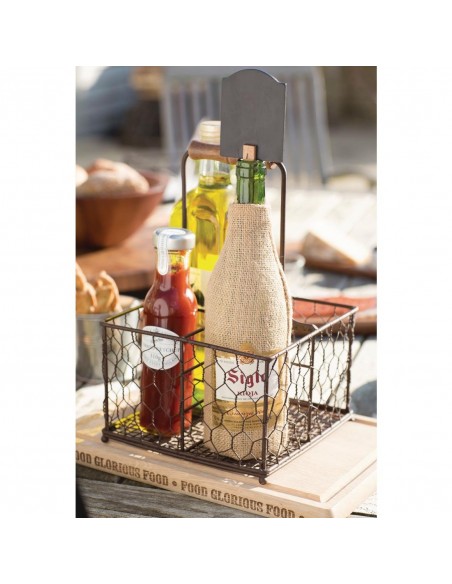 T&G Provence Wire Condiment Holder Brown