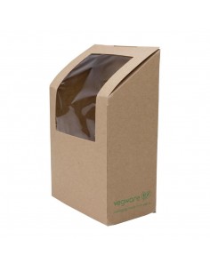 Vegware Compostable Kraft Tortilla Wrap Cartons With PLA Window 2