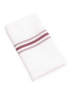 Bistro Table Napkins Burgundy Stripe