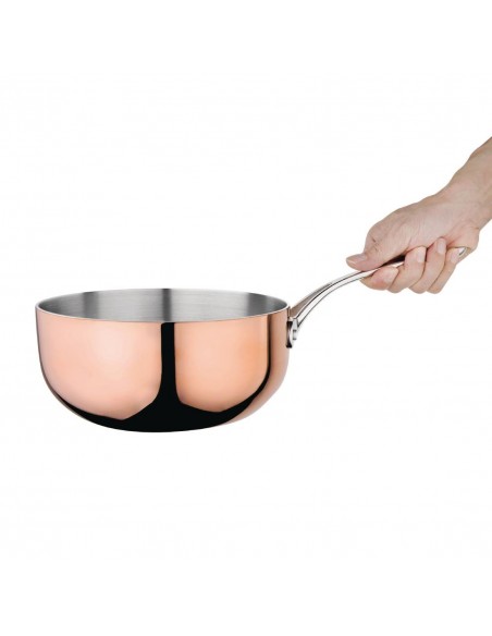 Vogue Tri Wall Copper Flared Saute Pan 200mm