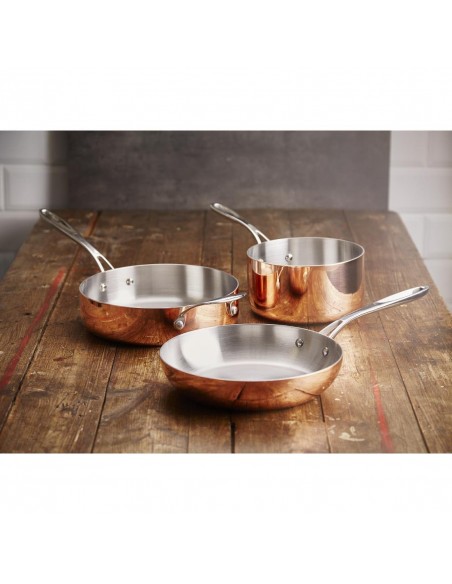 Vogue Tri Wall Copper Flared Saute Pan 200mm
