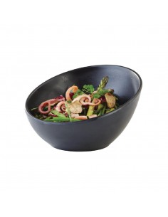 APS Zen Melamine Round Sloped Bowl Black 300ml