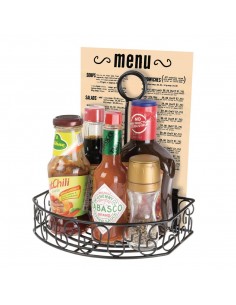 Olympia Wire Condiment Holder With Menu Clip 2