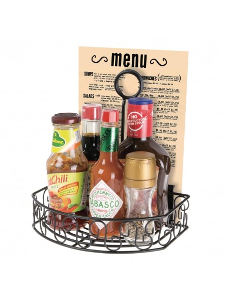 Olympia Wire Condiment Holder With Menu Clip