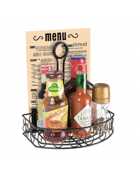Olympia Wire Condiment Holder With Menu Clip