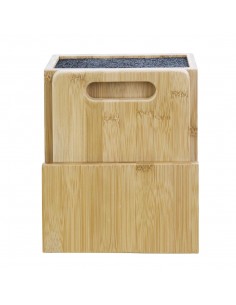 Vogue Wooden Universal Knife Block and Chopping Board