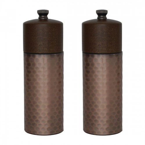 Olympia Copper Wood Salt and Pepper Mill Set