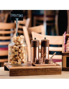 Olympia Copper Wood Salt and Pepper Mill Set 2