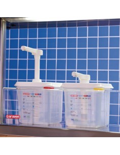Araven Sauce Dispensers GN 1/6 Transparent 2.6Ltr Set of 2 2