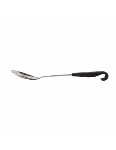 Vogue Slotted Serving Spoon Black Handle 340mm 2
