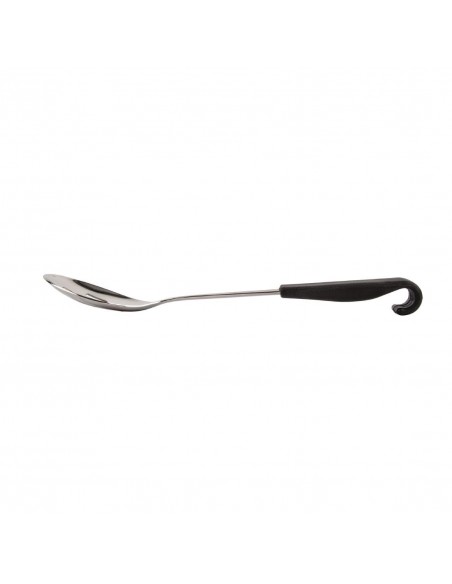 Vogue Slotted Serving Spoon Black Handle 340mm