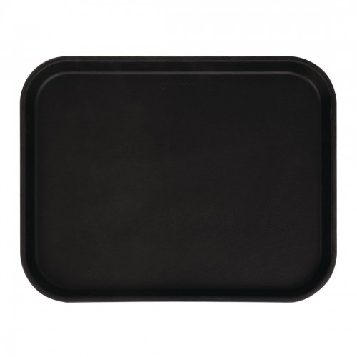 Cambro Camtread Fibreglass Rectangular Non-Slip Tray Black 457mm