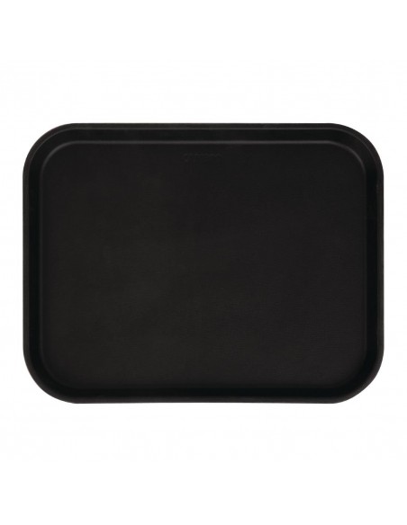 Cambro Camtread Fibreglass Rectangular Non-Slip Tray Black 457mm