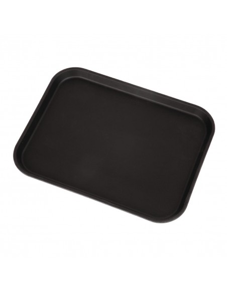 Cambro Camtread Fibreglass Rectangular Non-Slip Tray Black 457mm
