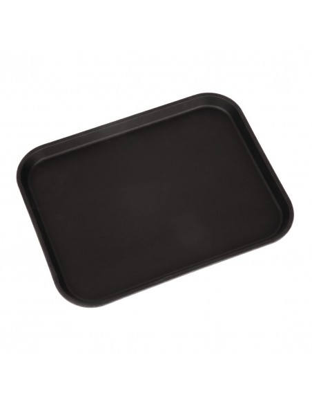 Cambro Camtread Fibreglass Rectangular Non-Slip Tray Black 457mm