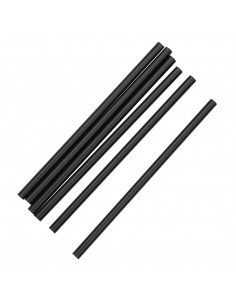 Fiesta Green Compostable CPLA Cocktail Stirrer Straws Black 2