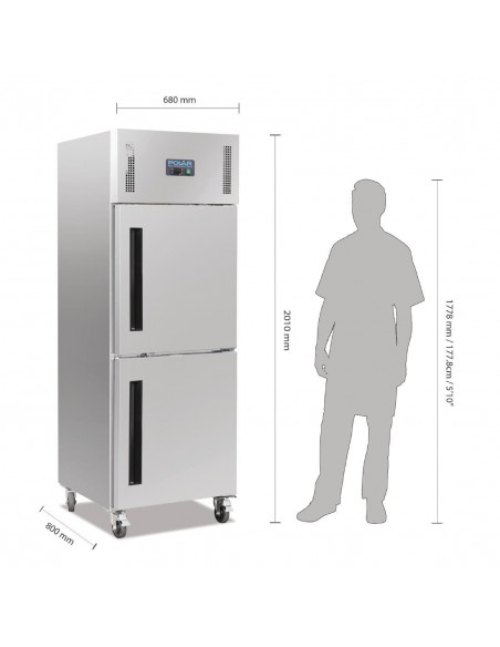 Polar Upright Stable Door Gastro Freezer 600Ltr