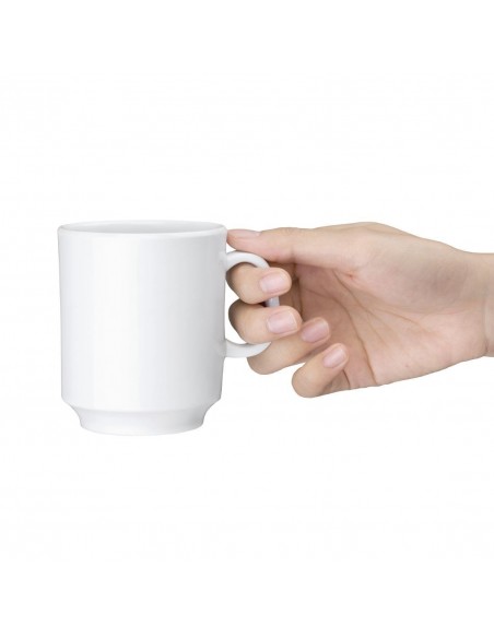 Kristallon Melamine Mugs White 340ml 12oz