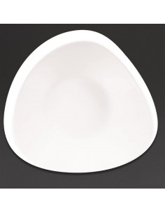 Churchill Lotus Triangular Shallow Bowls White 238mm