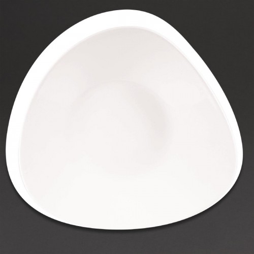 Churchill Lotus Triangular Shallow Bowls White 238mm