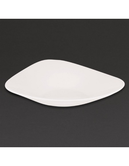 Churchill Lotus Triangular Shallow Bowls White 238mm