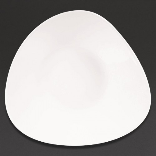 Churchill Lotus Triangular Shallow Bowls White 278mm