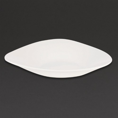 Churchill Lotus Triangular Shallow Bowls White 278mm
