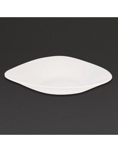 Churchill Lotus Triangular Shallow Bowls White 278mm