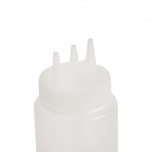 Vogue Clear 3 Nozzle Squeeze Bottle 24oz