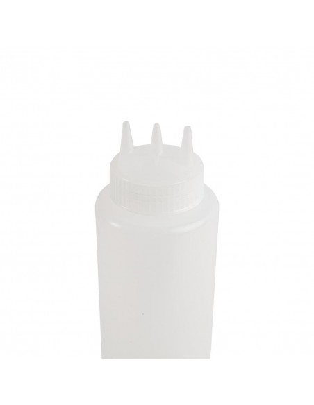 Vogue Clear 3 Nozzle Squeeze Bottle 36oz