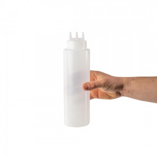 Vogue Clear 3 Nozzle Squeeze Bottle 36oz