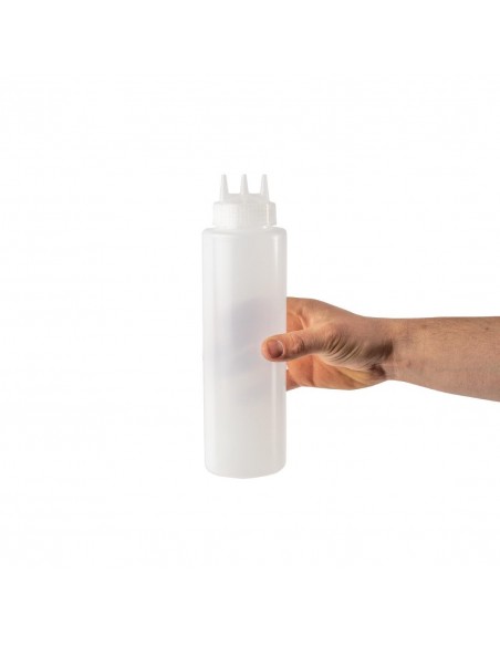 Vogue Clear 3 Nozzle Squeeze Bottle 36oz