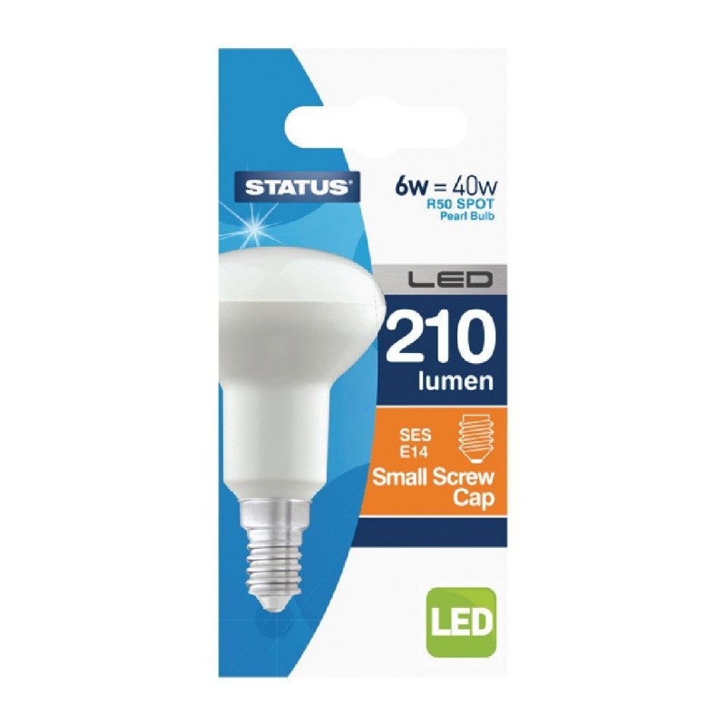 knoflook plein Verdrag Status LED SES Pearl Warm White R50 Reflector Spotlight Bulb 6W | ...