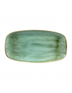 Churchill Stonecast Rectangular Plates Samphire Green 189 x 355mm