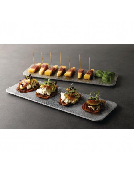 Churchill Raku Rectangular Tiles Quartz Black 140 x 376mm