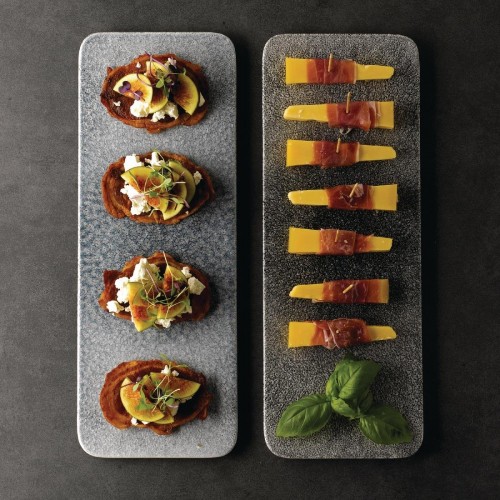 Churchill Raku Rectangular Tiles Topaz Blue 140 x 376mm