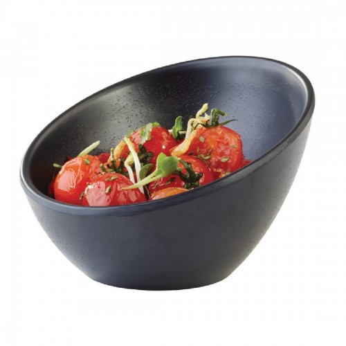 APS Zen Melamine Round Sloped Bowl Black 150ml