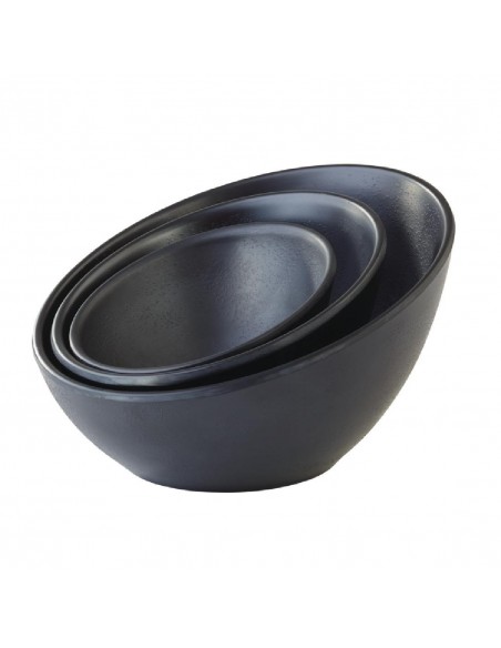 APS Zen Melamine Round Sloped Bowl Black 150ml