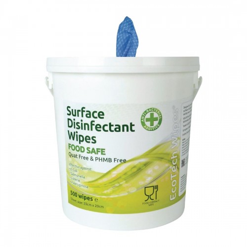 EcoTech Quat-Free Surface Disinfectant Wipes Bucket (500 Pack)