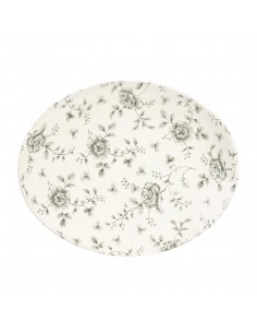 Churchill Super Vitrified Churchill Rose Chintz Oval Coupe Plate