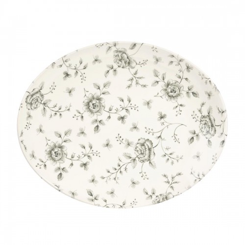 Churchill Super Vitrified Churchill Rose Chintz Oval Coupe Plate