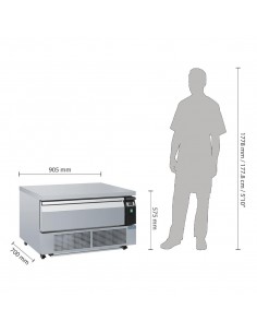 Polar DA994 Single Drawer Counter Fridge/Freezer 2xGN 2