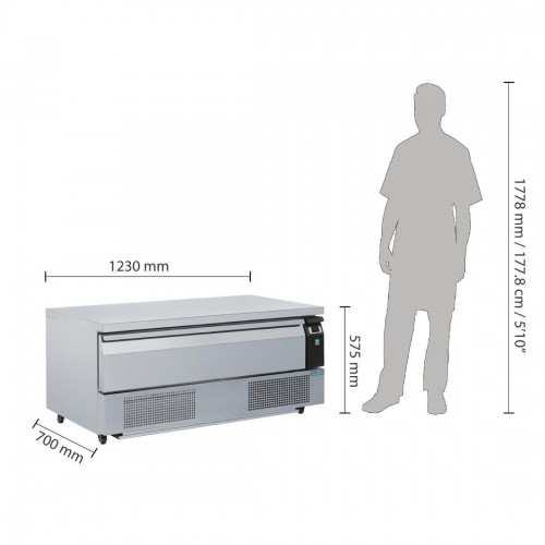 Polar DA995 Single Drawer Counter Fridge/Freezer 3xGN