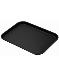 Cambro Treadlite Fibreglass Rectangular Non-Slip Tray Black 457mm